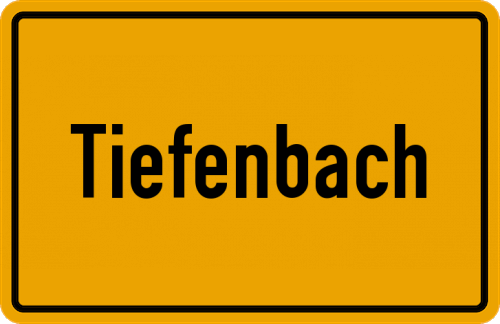 Ortsschild Tiefenbach, Oberfranken