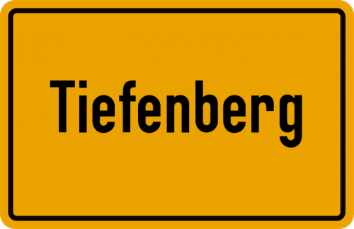 Ortsschild Tiefenberg