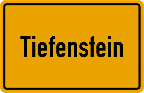 Ortsschild Tiefenstein