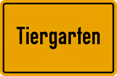 Ortsschild Tiergarten