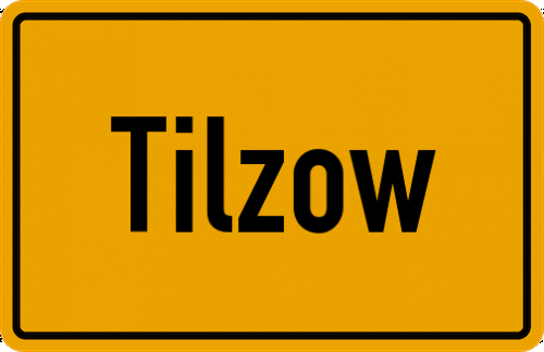Ortsschild Tilzow