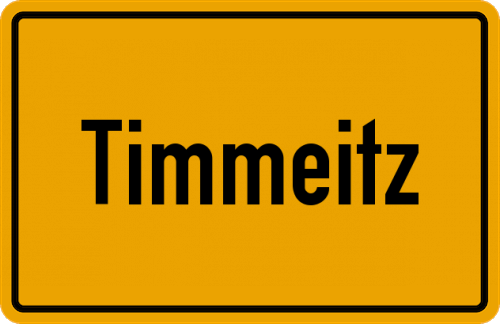 Ortsschild Timmeitz, Niedersachsen