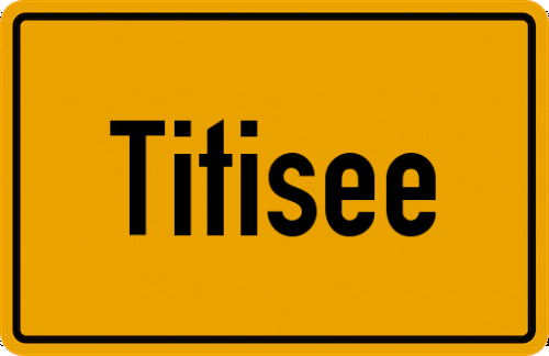 Ortsschild Titisee