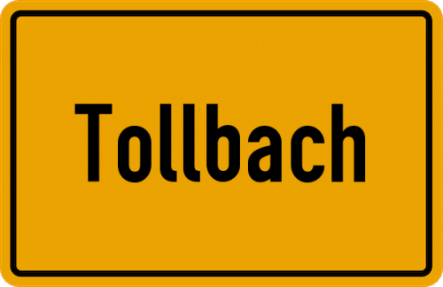 Ortsschild Tollbach
