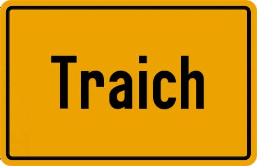 Ortsschild Traich