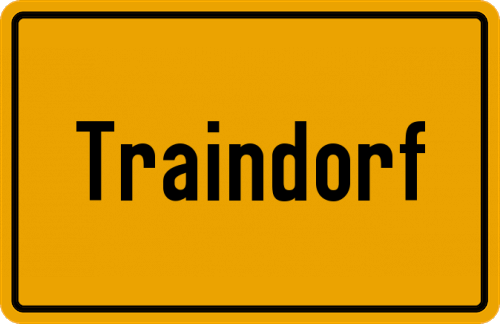 Ortsschild Traindorf, Oberfranken