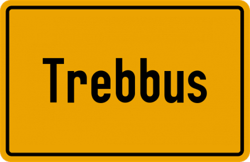 Ortsschild Trebbus