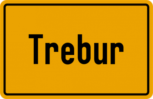 Ortsschild Trebur