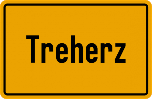 Ortsschild Treherz