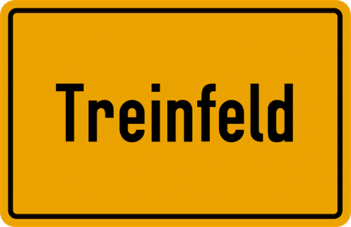 Ortsschild Treinfeld