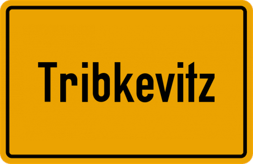 Ortsschild Tribkevitz
