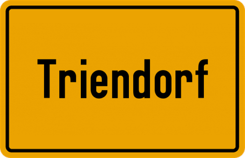 Ortsschild Triendorf