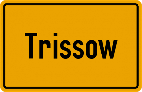 Ortsschild Trissow