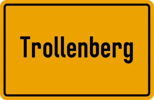 Ortsschild Trollenberg