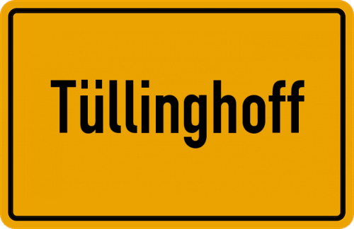 Ortsschild Tüllinghoff