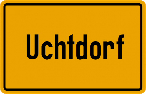 Ortsschild Uchtdorf, Kreis Grafschaft Schaumburg