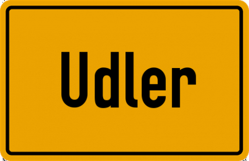 Ortsschild Udler