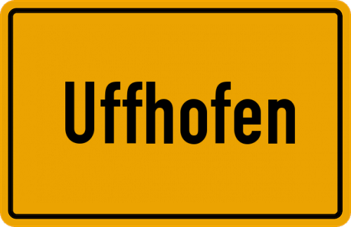 Ortsschild Uffhofen