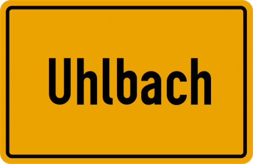 Ortsschild Uhlbach