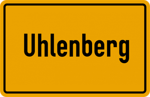 Ortsschild Uhlenberg