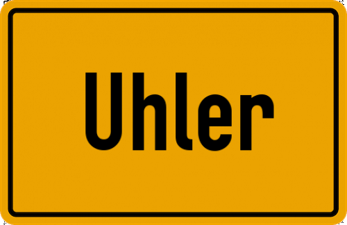 Ortsschild Uhler
