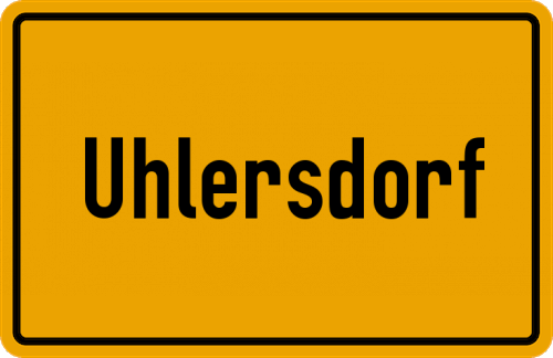 Ortsschild Uhlersdorf