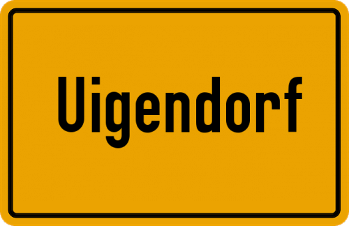 Ortsschild Uigendorf