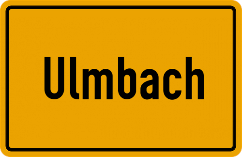 Ortsschild Ulmbach