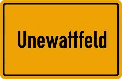 Ortsschild Unewattfeld