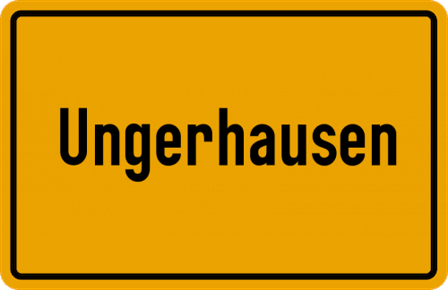 Ortsschild Ungerhausen