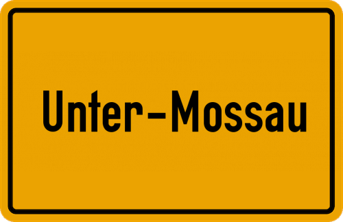 Ortsschild Unter-Mossau