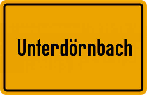 Ortsschild Unterdörnbach