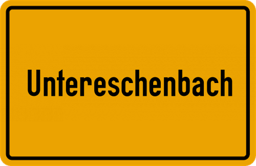Ortsschild Untereschenbach, Unterfranken