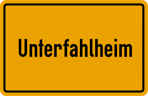 Ortsschild Unterfahlheim