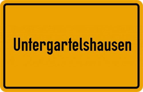 Ortsschild Untergartelshausen