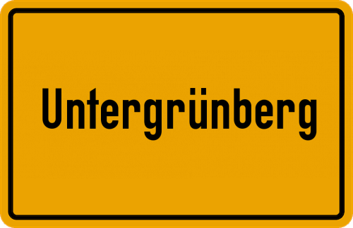 Ortsschild Untergrünberg