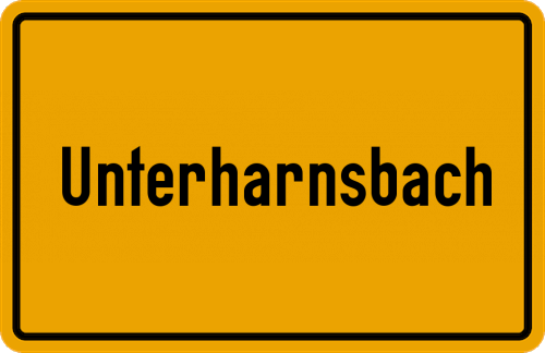 Ortsschild Unterharnsbach