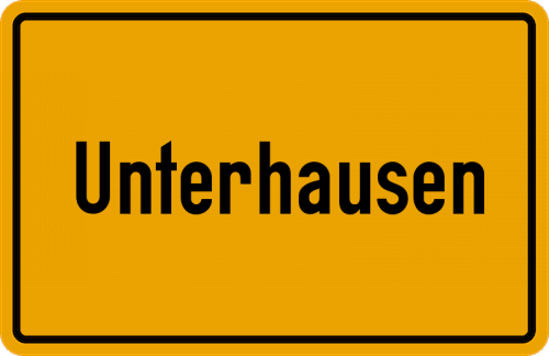 Ortsschild Unterhausen