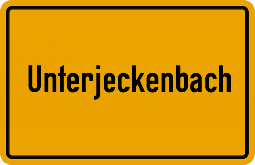 Ortsschild Unterjeckenbach