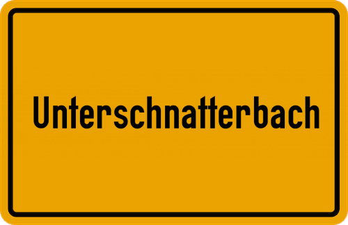 Ortsschild Unterschnatterbach