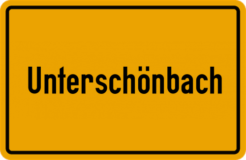 Ortsschild Unterschönbach