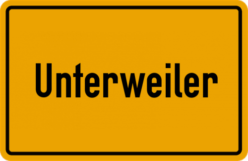 Ortsschild Unterweiler