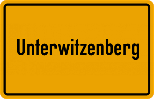 Ortsschild Unterwitzenberg