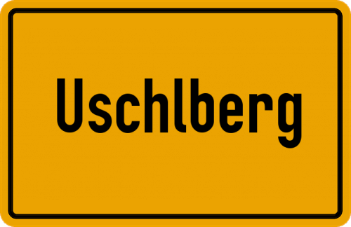 Ortsschild Uschlberg, Oberpfalz