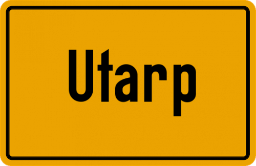 Ortsschild Utarp, Harlingerland