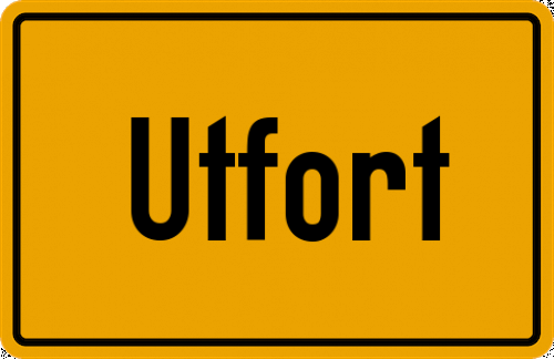 Ortsschild Utfort