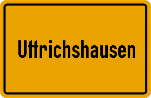 Ortsschild Uttrichshausen