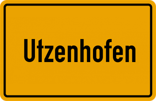 Ortsschild Utzenhofen
