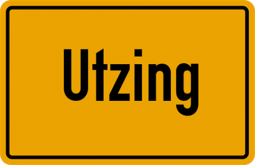 Ortsschild Utzing