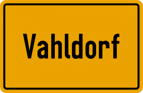 Ortsschild Vahldorf